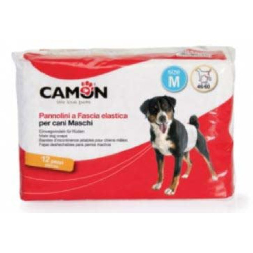 Scutece pentru câini masculi Camon, mărimea M (46–60 cm), 12 buc
