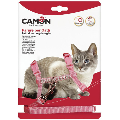 Set ham și lesă pentru pisici Camon, 13 mm × 120 cm