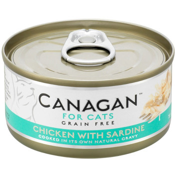 Hrana umeda pentru pisici Canagan Cat Pui si Sardine 75 gr
