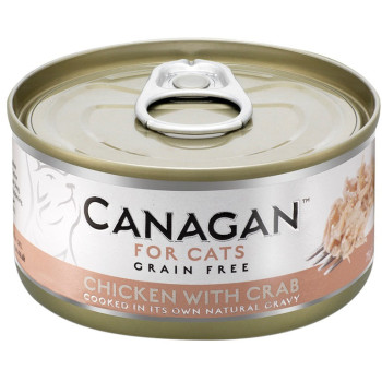 Hrana umeda pentru pisici Canagan Cat Pui si Crab 75 gr