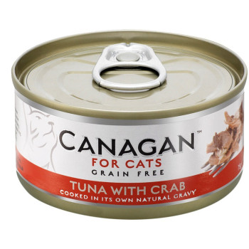 Hrana umeda pentru pisici Canagan Cat Ton si Crab 75 gr