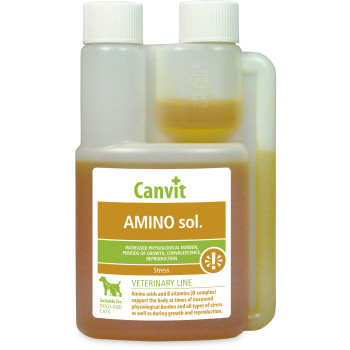 Energizant lichid pentru caini Canvit Amino 250 ml 