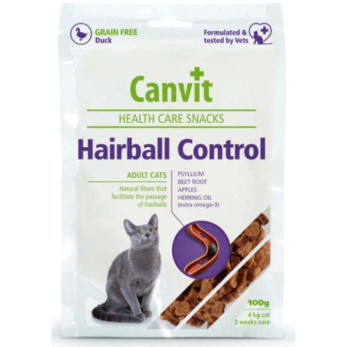 Recompensă pentru pisici Canvit Health Care Snack Hairball 100 g