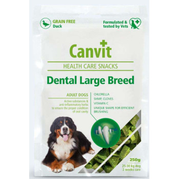 Recompensa pentru caini Canvit Snack Dental Large Breed 250 gr