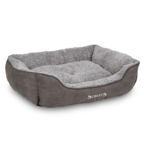 Culcuș pentru câini Scruffs Cosy, gri, mărimea L, 75 × 50 cm
