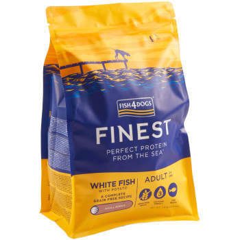Hrana uscata pentru caini Fish4Dogs Finest Adult Small Peste alb si cartof 1.5 kg