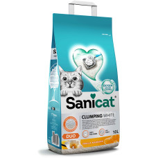 Nisipul Sanicat Clumping White Vanilie si Mandarina 10L/8,3kg