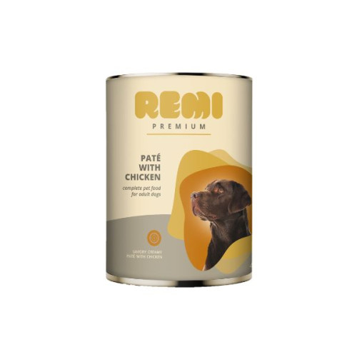 Hrană umedă pentru câini Remi Premium Pate cu Pui 400 g