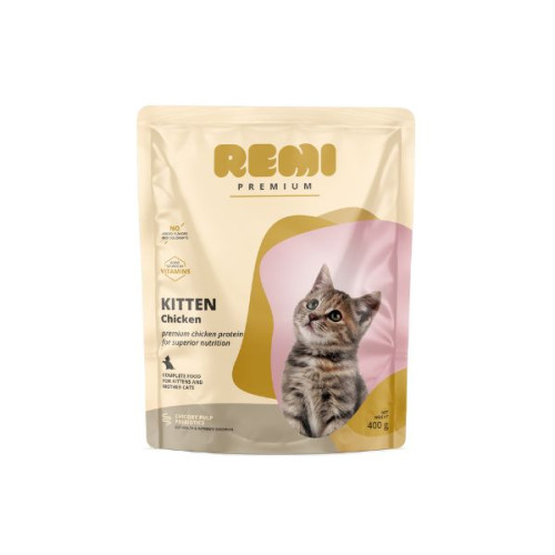 Hrană uscată pentru pisici Remi Premium Kitten cu Pui 400 g