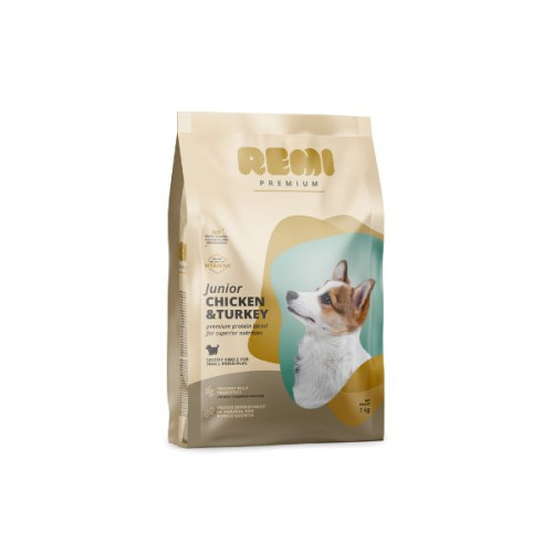 Hrană uscată pentru câini Remi Premium Junior Small Breed cu Pui și Curcan 1 kg