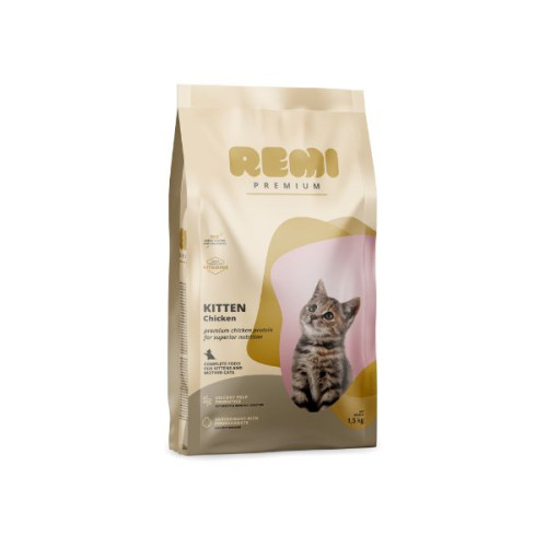 Hrană uscată pentru pisici Remi Premium Kitten cu Pui 1,5 kg