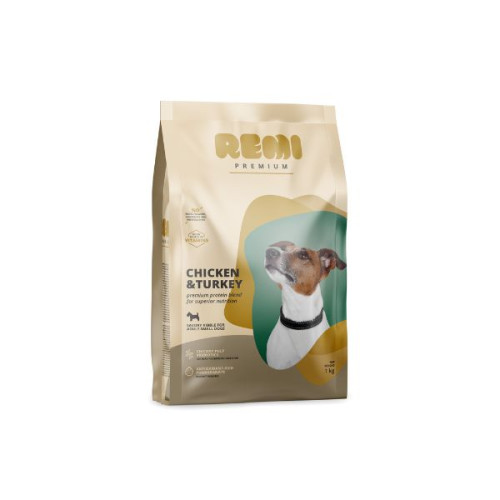 Hrană uscată pentru câini Remi Premium Adult Small Breed cu Pui și Curcan 1 kg