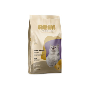 Hrana uscata pentru pisici Remi Premium Adult Sterilized cu Somon 8 kg
