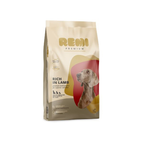 Hrană uscată pentru câini Remi Premium Premium All Sizes cu Miel 3 kg