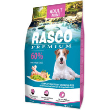 Hrana uscata pentru caini Rasco Premium Adult Mini, cu Pui şi Orez 7 kg 