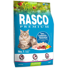 Hrana uscata pentru pisici Rasco Premium Sterilized Ton&Merisoare 2 kg