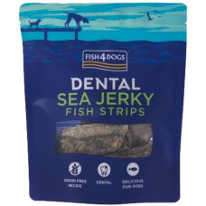FISH4DOGS Dental Sea Recompensă pentru câini, fâşii din piele de peşte alb 100g