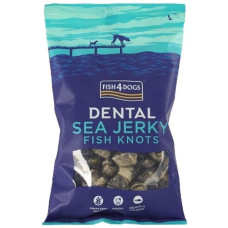 FISH4DOGS Dental Sea Recompensă pentru câini, nod din piele de peşte alb 100g