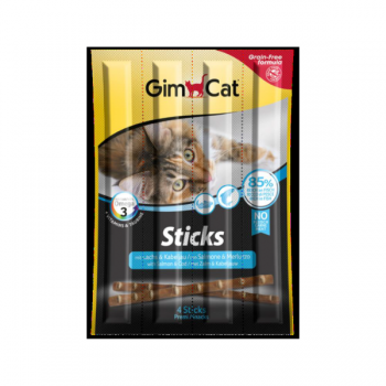 Recompensa pentru pisici GimCat Sticks somon si cod 20 gr