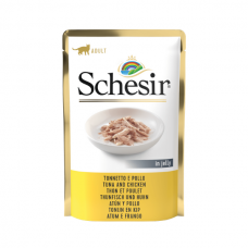 Hrana umeda pentru pisici Schesir cu ton cu pui 85 g