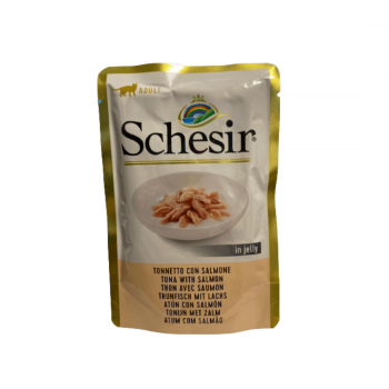 Hrana umeda pentru pisici Schesir cu ton si somon 85 g