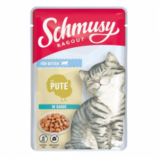 Hrana umeda pentru pisici Schmusy Kitten Curcan in sos 100g