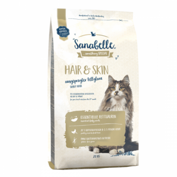 Hrana uscata pentru pisici Sanabelle Hair and Skin 2 kg