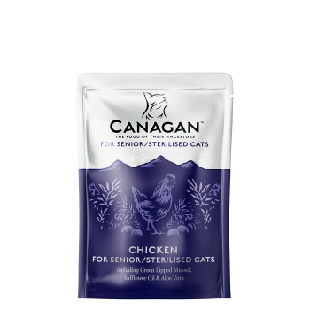Hrana umeda pentru pisici Canagan Senior Sterilised cu pui 85 g
