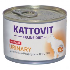 Hrana umeda pentru pisici Kattovit Urinary cu vitel 185 g