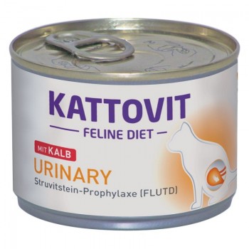 Hrana umeda pentru pisici Kattovit Urinary cu vitel 185 g