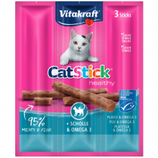 Recompense pentru pisici Vitakraft Cat Sticks cu Cambula si Omega 3 18g
