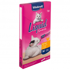 Snack lichid pentru pisici Vitakraft cu Pui si Taurina 6x15g