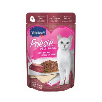 Hrana umeda pentru pisici Vitakraft Poesie Plic Piept Inima in sos 85 g