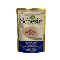 Hrana umeda pentru pisici Schesir cu ton si biban 85 g